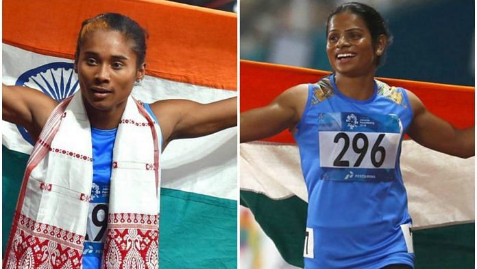 Hima Das and Dutee Chand |
