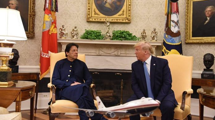 Pakistan PM Imran Khan with US President Donald Trump