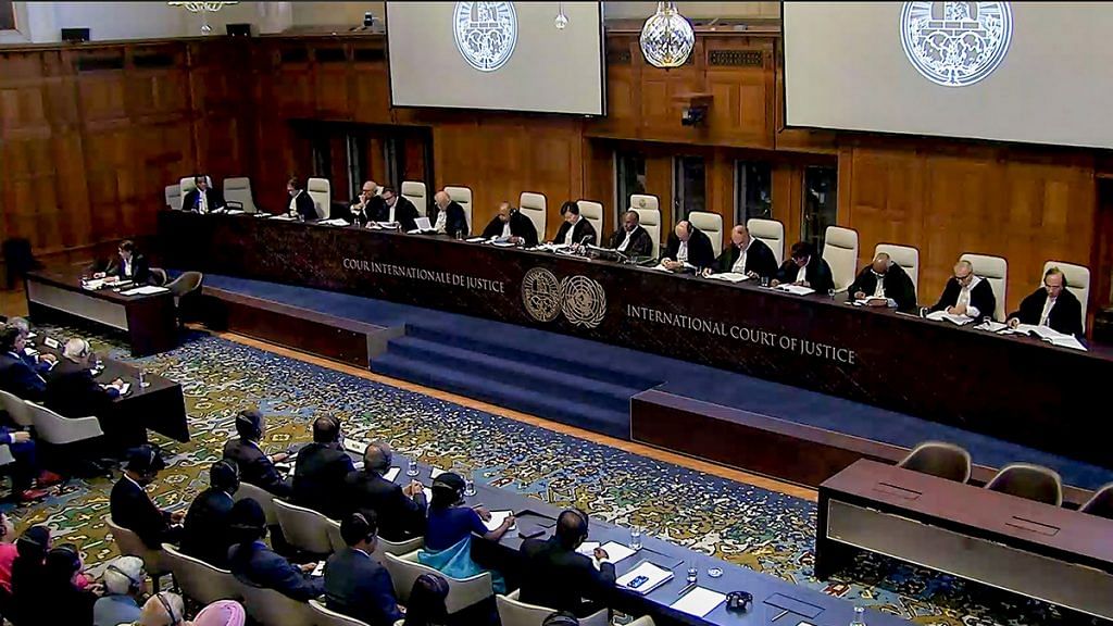 The International Court of Justice presided by ICJ judge Abdulqawi Ahmed Yusuf during the Kulbhushan Jadhav's verdict in Hague, Netherlands | PTI