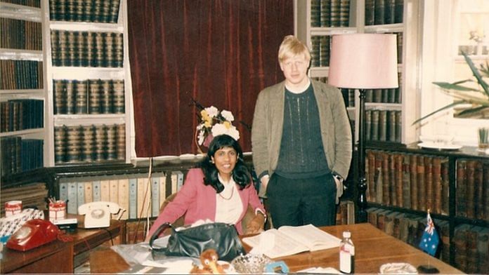 Jeya Wilson and Boris Johnson in the Oxford Union President's office | Jeya Wilson