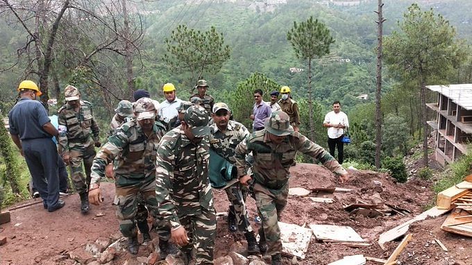 File photo of a CRPF team carrying out rescue and relief operation in Kumarhatti in July