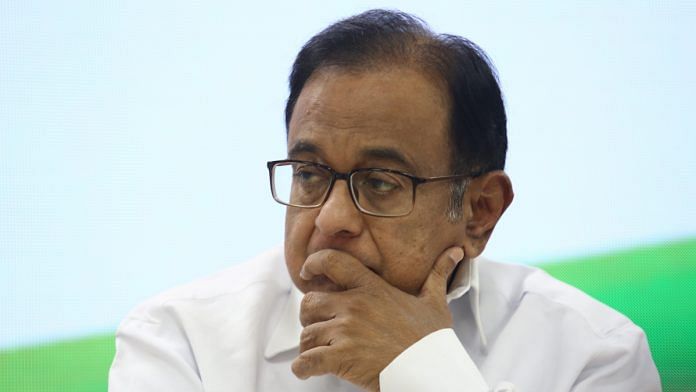 File photo of Congress leader P Chidambaram | Photo: Praveen Jain | ThePrint