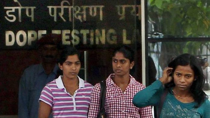 File photo of athletes coming out of National Dope Testing Laboratory in New Delhi. | PTI
