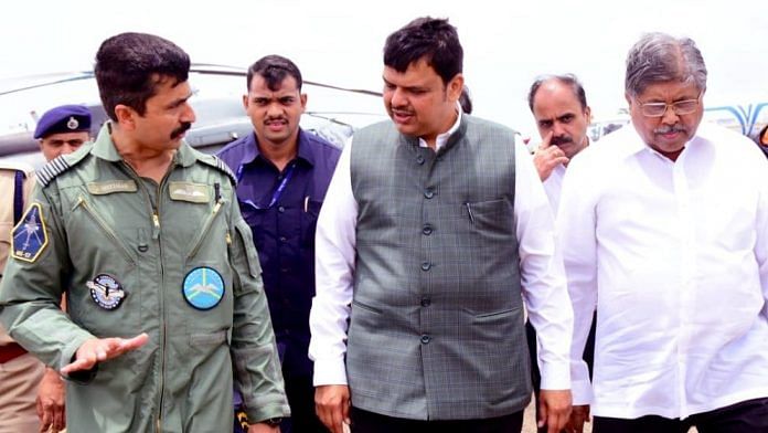 CM Devendra Fadnavis on his way to Sangli to review the flood situation. | ANI