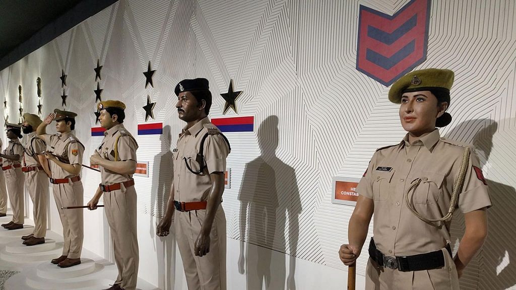 A display of the various ranks of the Indian police and their respective uniforms at the National Police Memorial and Museum in New Delhi. | Photo: Wikipedia Commons