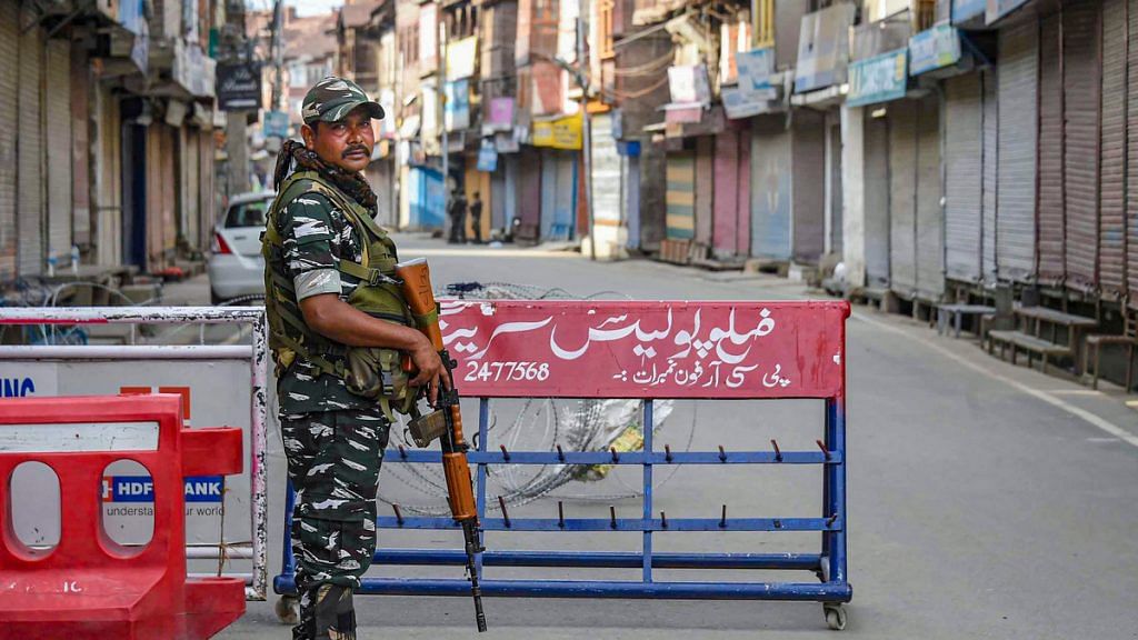 File image of security personnel in Kashmir | PTI