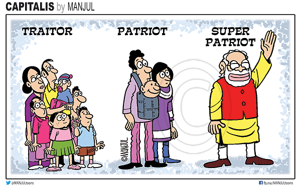 Manjul cartoon for Patriot Talks