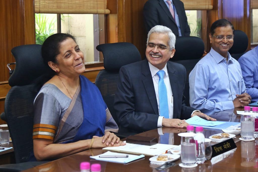 Finance Minister Nirmala Sitharaman with RBI Governor Shaktikanta Das | Photo: Suraj Singh Bisht | ThePrint