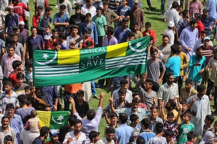 Protests in Soura, Downtown Srinagar in Jammu and Kashmir on 11th August, 2019 | Photo: Praveen Jain