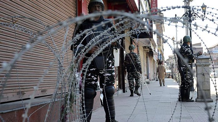 Security forces in Kashmir