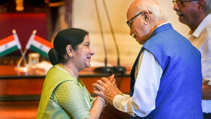 Sushma Swaraj with LK Advani