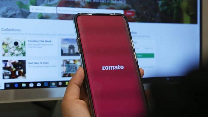 Zomato food delivery app | ThePrint Photo by Manisha Mondal