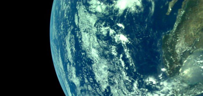 A photo of the Earth captured by Chandrayaan2 | ISRO