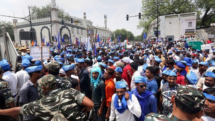 Dalit Protest in New Delhi over temple demolishment