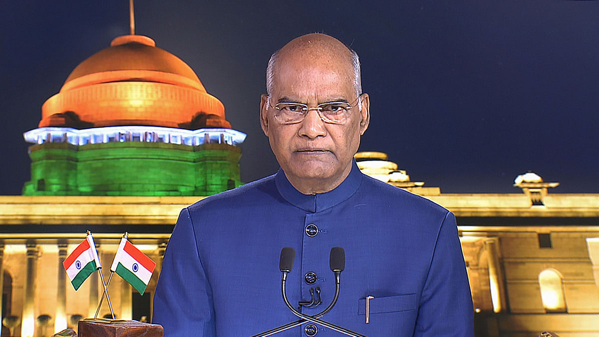 Kovind addresses the nation on I-Day eve President Ram Nath Kovind addresses the nation on the eve of the 73rd Independence Day | PTI