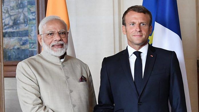 PM Narendra Modi with French President Emmanuel Macron | Twitter