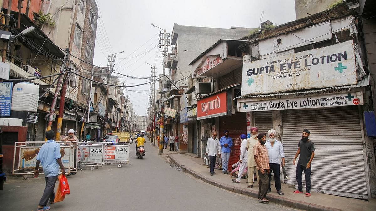 Restrictions in Jammu People commute during restrictions in Jammu, August 2019