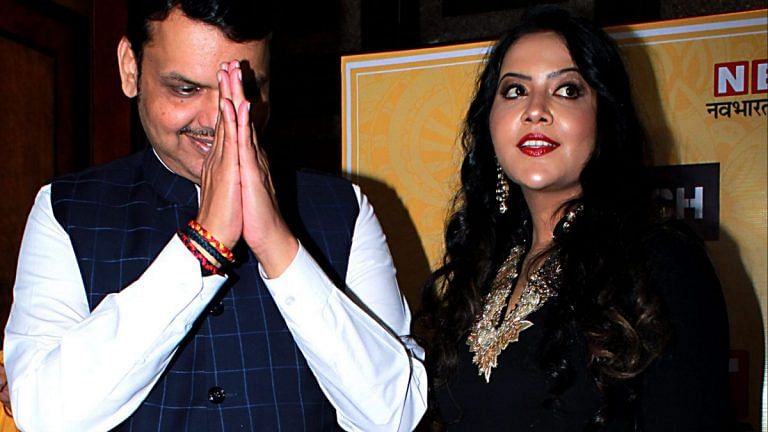 Amruta Fadnavis unsettles Indians used to seeing politicians’ wives in the shadows