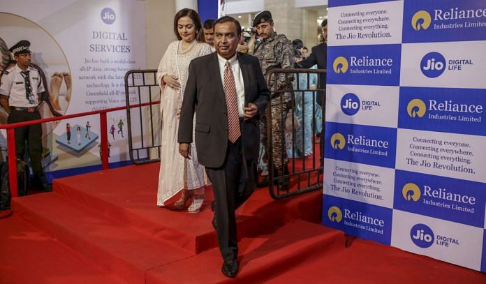 Mukesh Ambani, chairman and managing director of the Reliance Industries Ltd. at the company's annual general meeting in Mumbai