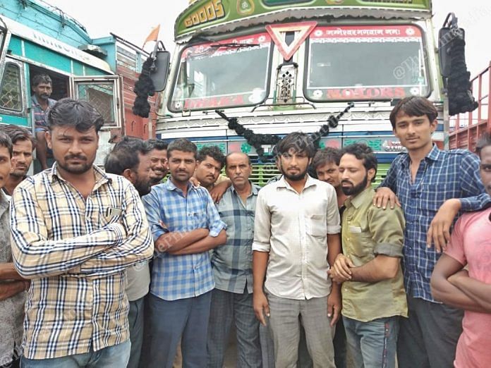A group of truck drivers in Sopore Mandi in north Kashmir | Praveen Jain | ThePrint