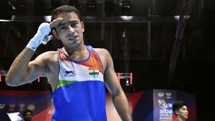 Amit Panghal at World Men's Boxing Championships in Ekaterinburg, Russia | PTI