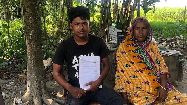 Sofiya Khatun (right) with her son Saddam Hussain. Khatun was lodged in a detention centre before being released last year. Half her family members have made it to the NRC, while others, including her, haven’t.