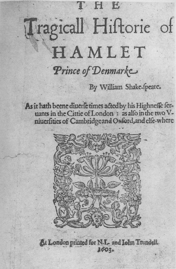 Quarto 1 of Hamlet | Wikipedia