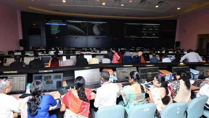 A view from inside the mission control centre at ISRO | Twitter