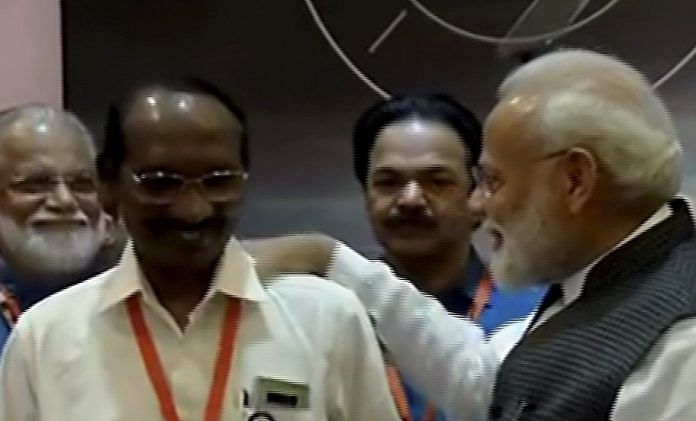 PM Narendra Modi interacts with ISRO chairman K Sivan In Bengaluru | PTI Photo