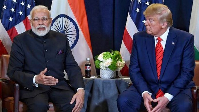 Prime Minister Narendra Modi with US President Donald Trump at a bilateral meet at the UNGA | ANI