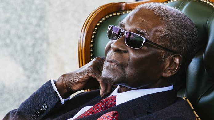 Robert Mugabe, former president of Zimbabwe. | Photographer: Waldo Swiegers | Bloomberg
