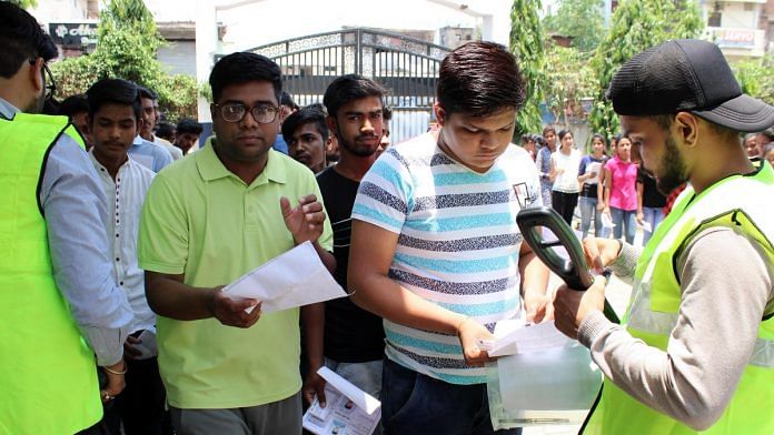 File image of NEET candidates in Jabalpur (for representation) | Photo: ANI