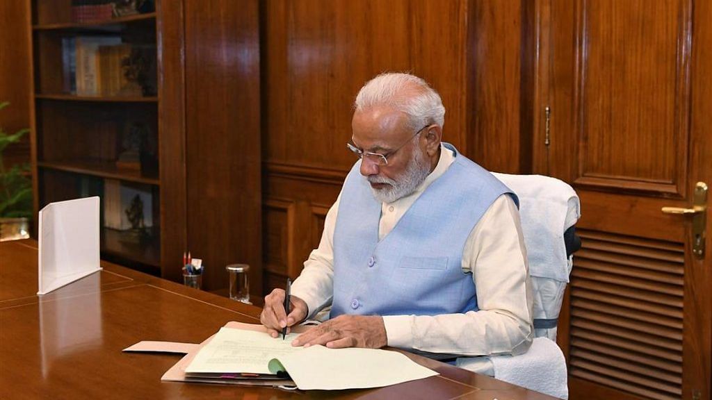 PM Narendra Modi at Prime Minister’s Office in New Delhi | pmindia.gov.in