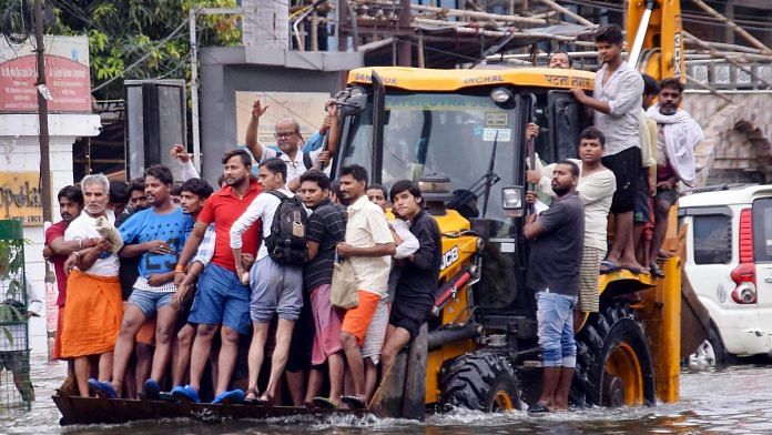 A flooded street in Patna on 30 September. | PTI