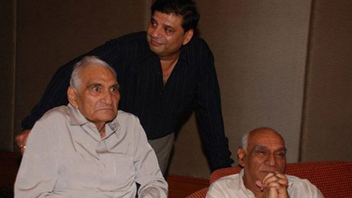 (from left) Baldev Chopra, Ravi Chopra and Yash Chopra
