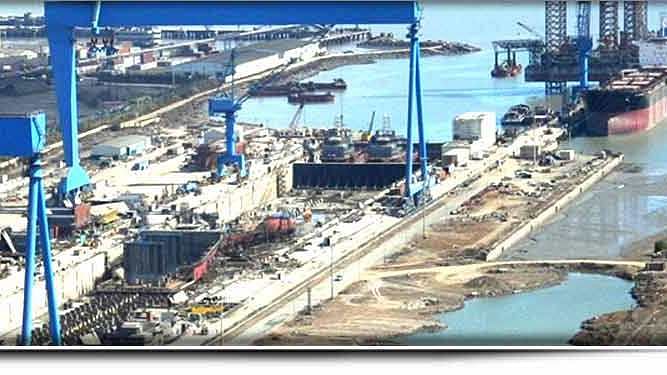 Shipyard controlled by Reliance Naval & Engineering Ltd