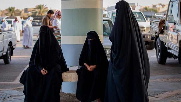Veiled women at a local market in Buraidah, Saudi Arabia. Representational image | Photo: Tasneem Alsultan | Bloomberg