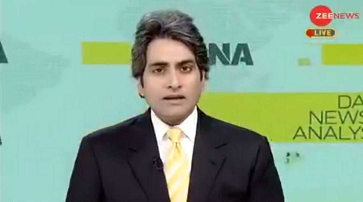 Zee News anchor Sudhir Chaudhary | Screenshot