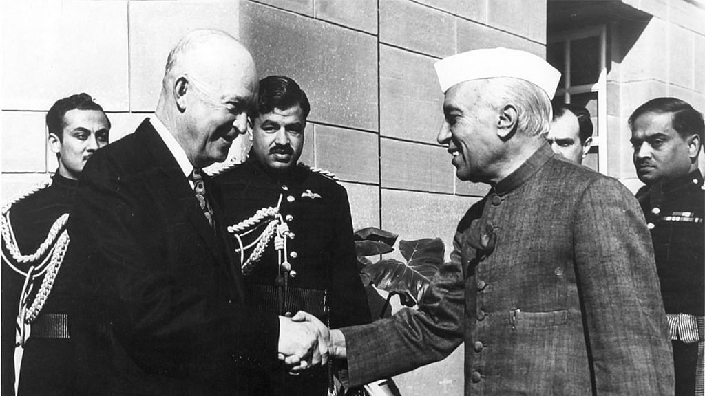 US President Dwight D. Eisenhower with former PM Jawaharlal Nehru | Wikipedia Commons