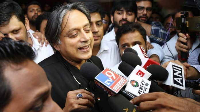 Congress leader and Thiruvananthapuram MP Shashi Tharoor | Photo: Suraj Singh Bisht | ThePrint