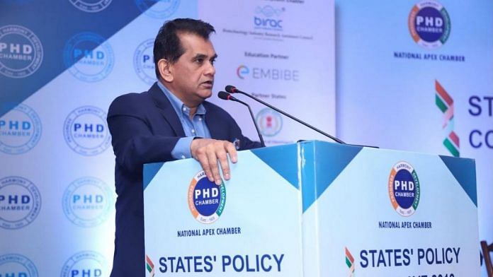 Amitabh Kant at the event | Photo: PHD Chamber of Commerce & Industry | ThePrint