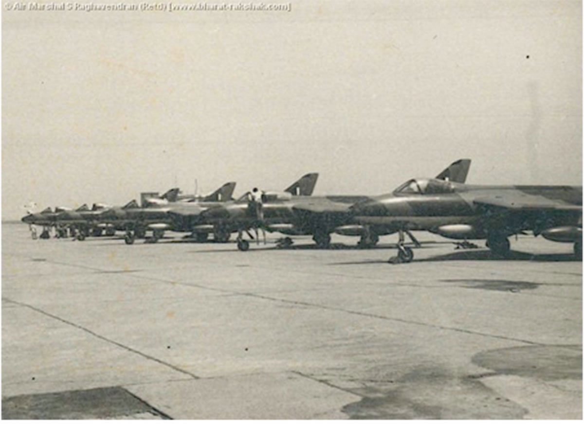 IAF Hunters at Halwara during the 1965 war | Image: By special arrangement