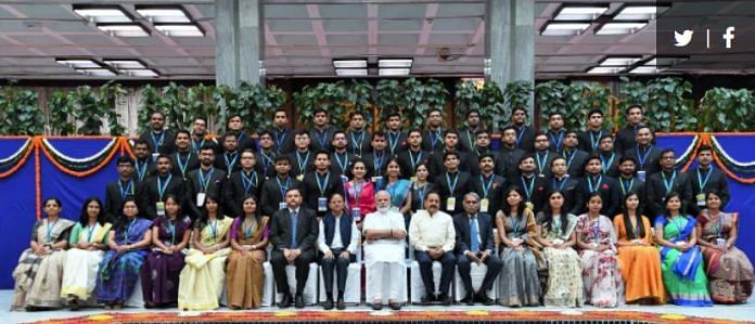 Prime Minister Narendra Modi with a group of IAS officers (representational image) | Photo: narendramodi.in