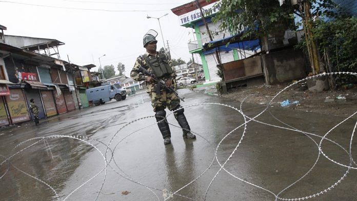 A file photo of a CRPF trooper in Jammu and Kashmir. | Praveen Jain/ThePrint