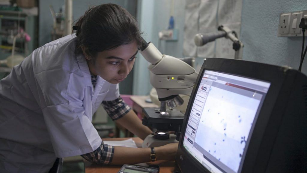 Representational image | A research assistant at the artificial heart development laboratory at Indian Institute of Technology (IIT) Kharagpur | Photo: Sumit Dayal | Bloomberg