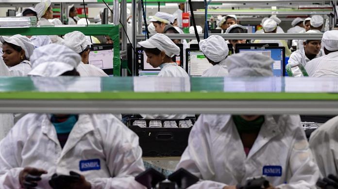 Employees test mobile phones on an assembly line in the mobile phone plant of Rising Stars Mobile India Pvt., a unit of Foxconn Technology Co., in Tamil Nadu | Karen Dias/Bloomberg