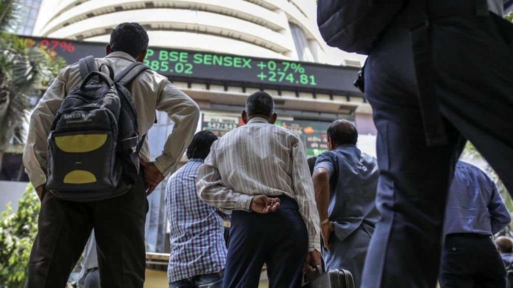 An elctronic ticker dsiplaying sensex at Bombay Stock Exchange | Photo: Dhiraj Singh | Bloomberg