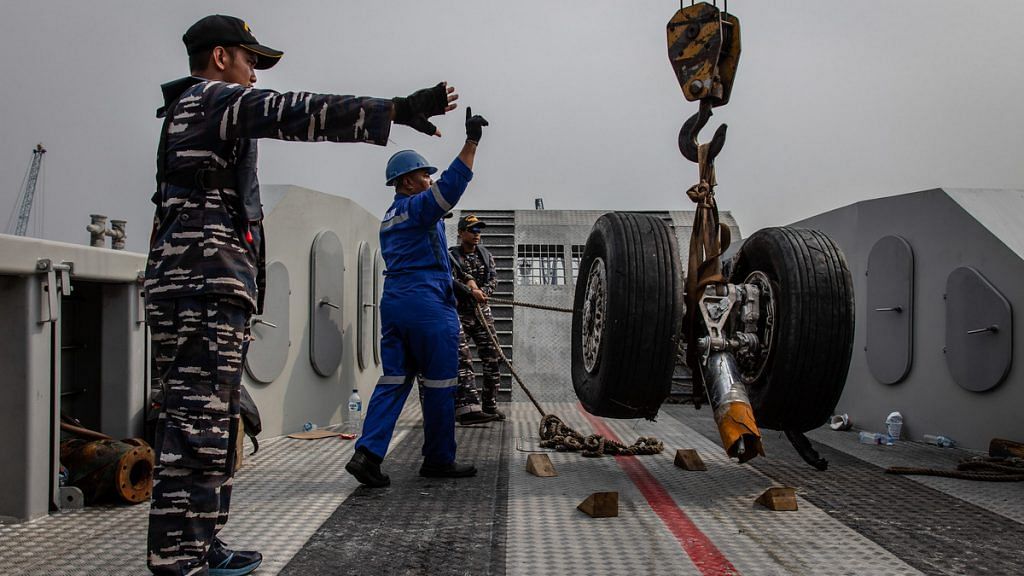The landing gear of Lion Air JT 610 | Photographer: Ulet Ifansasti/Getty Images