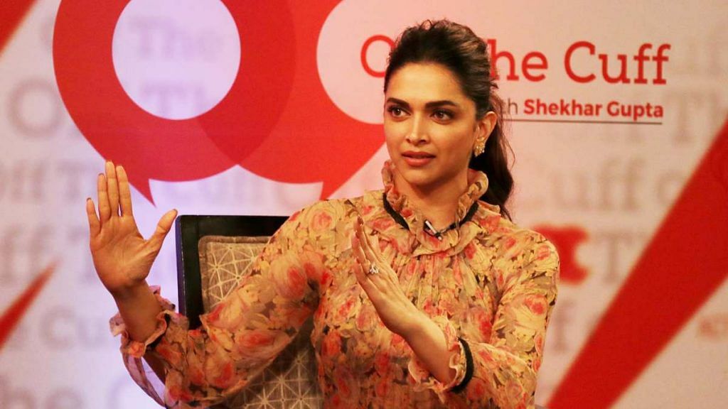 A file photo of actor Deepika Padukone at ThePrint's Off the Cuff. | ThePrint