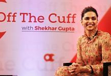 Actor Deepika Padukone at ThePrint's Off the Cuff | ThePrint